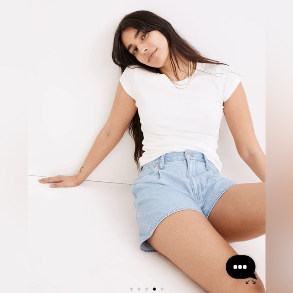 Madewell Blue Jean Shorts High-Waisted Relaxed Fit - Picture 2 of 13